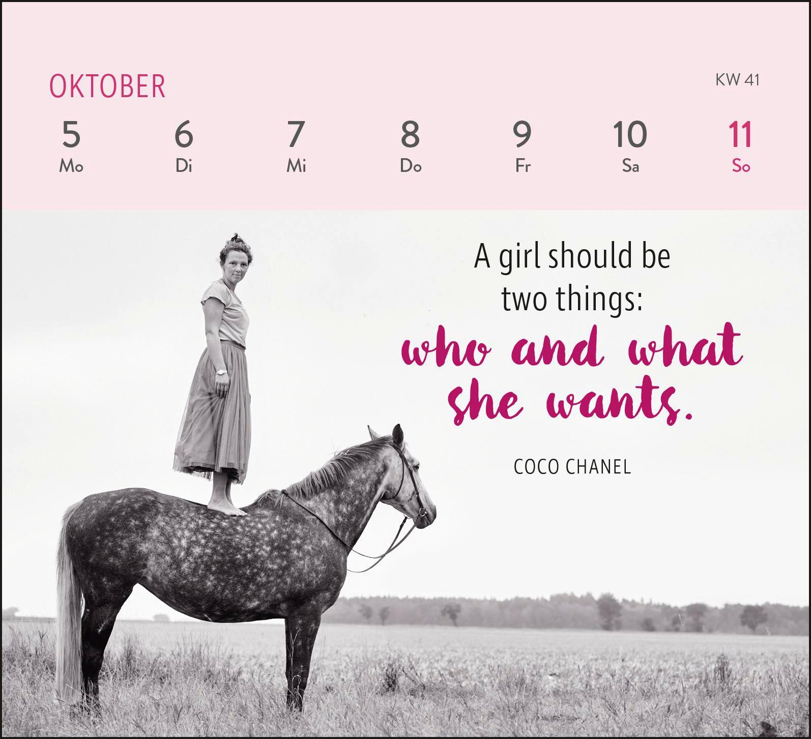 Beispielinhalt (Bild) Mini-Wochenkalender 2026: Die tollsten Frauen sind nicht perfekt, sie sind echt