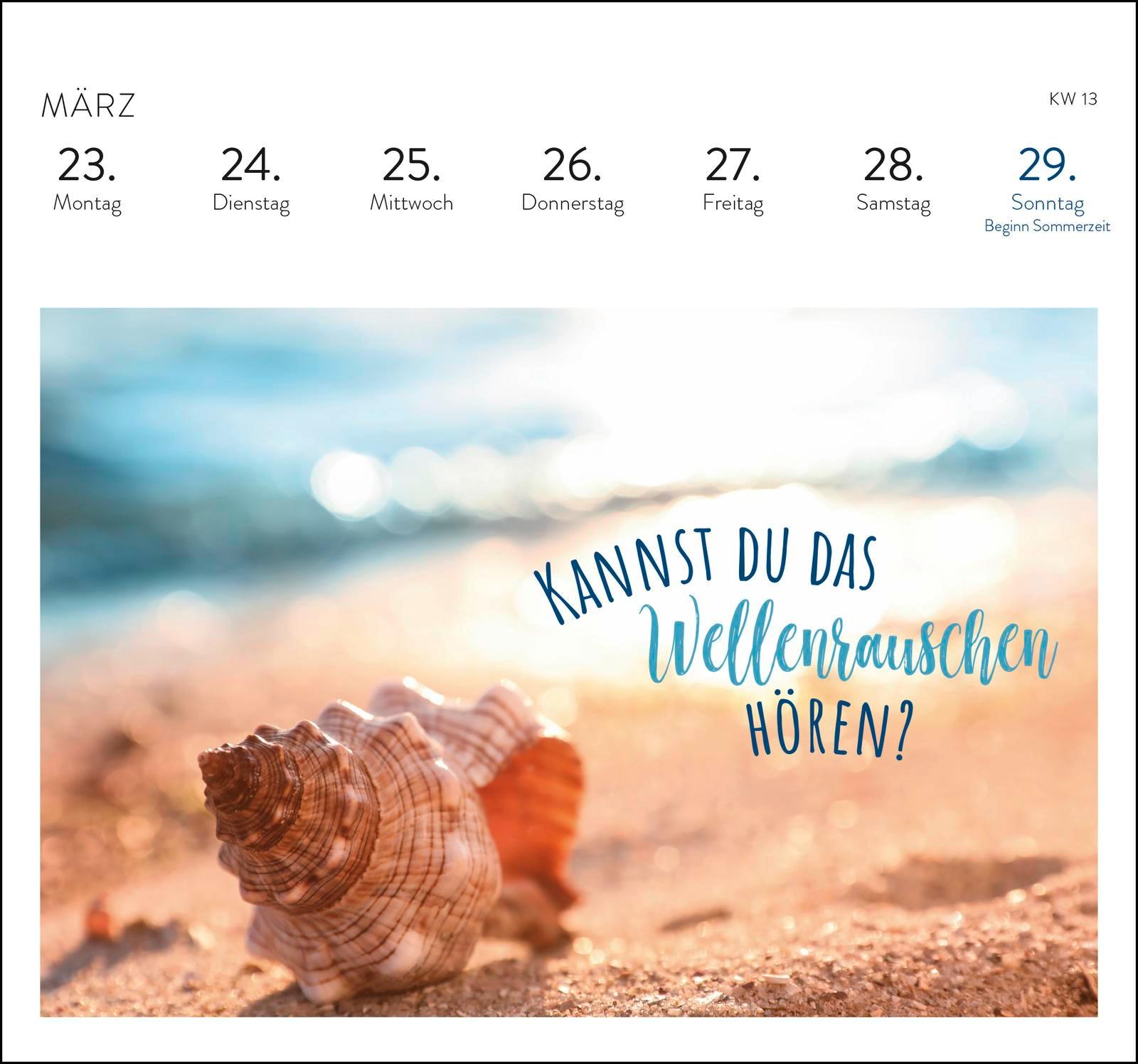 Beispielinhalt (Bild) Postkartenkalender 2026: Träume vom Meer