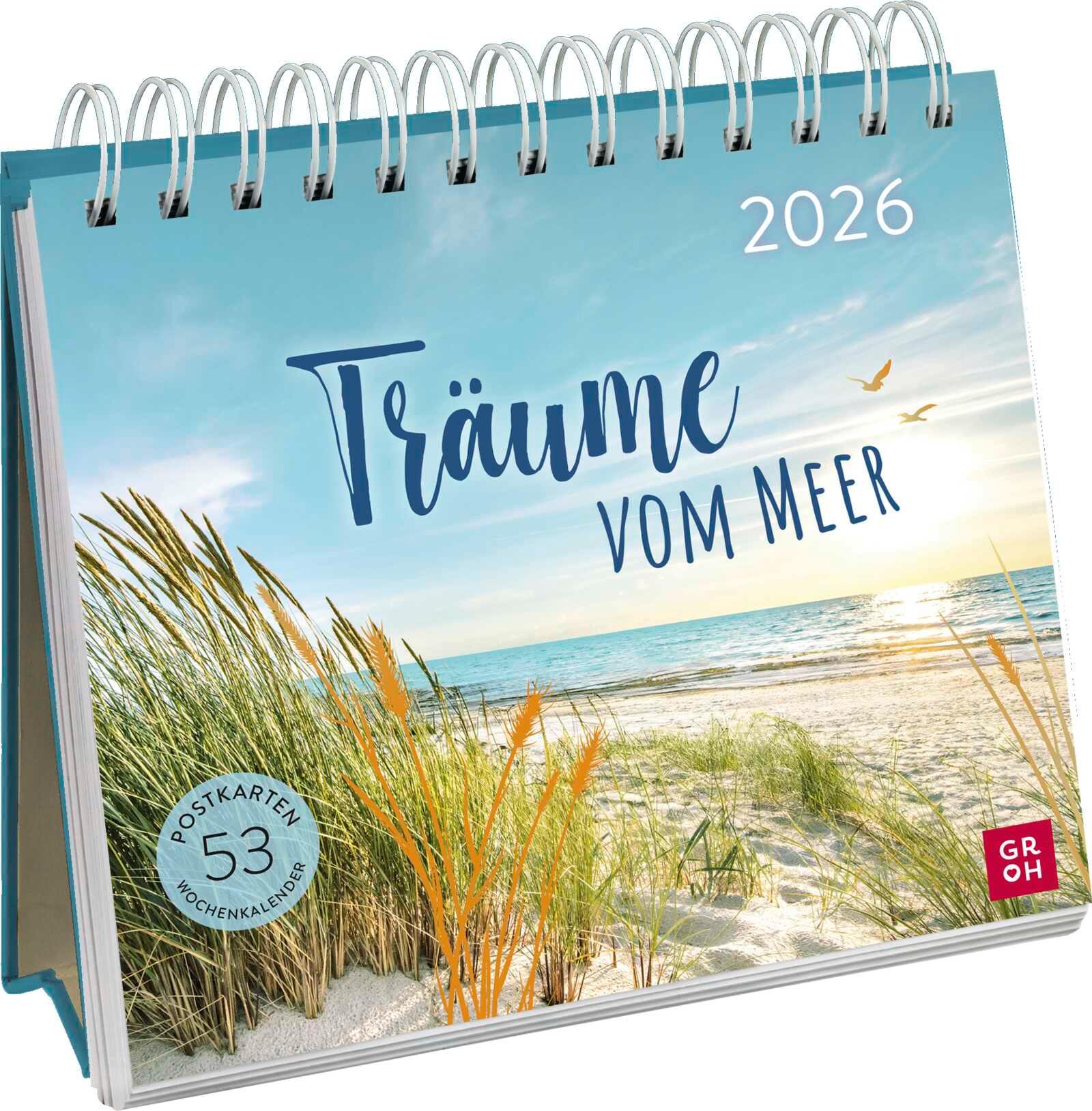 Vorderes Coverbild Postkartenkalender 2026: Träume vom Meer