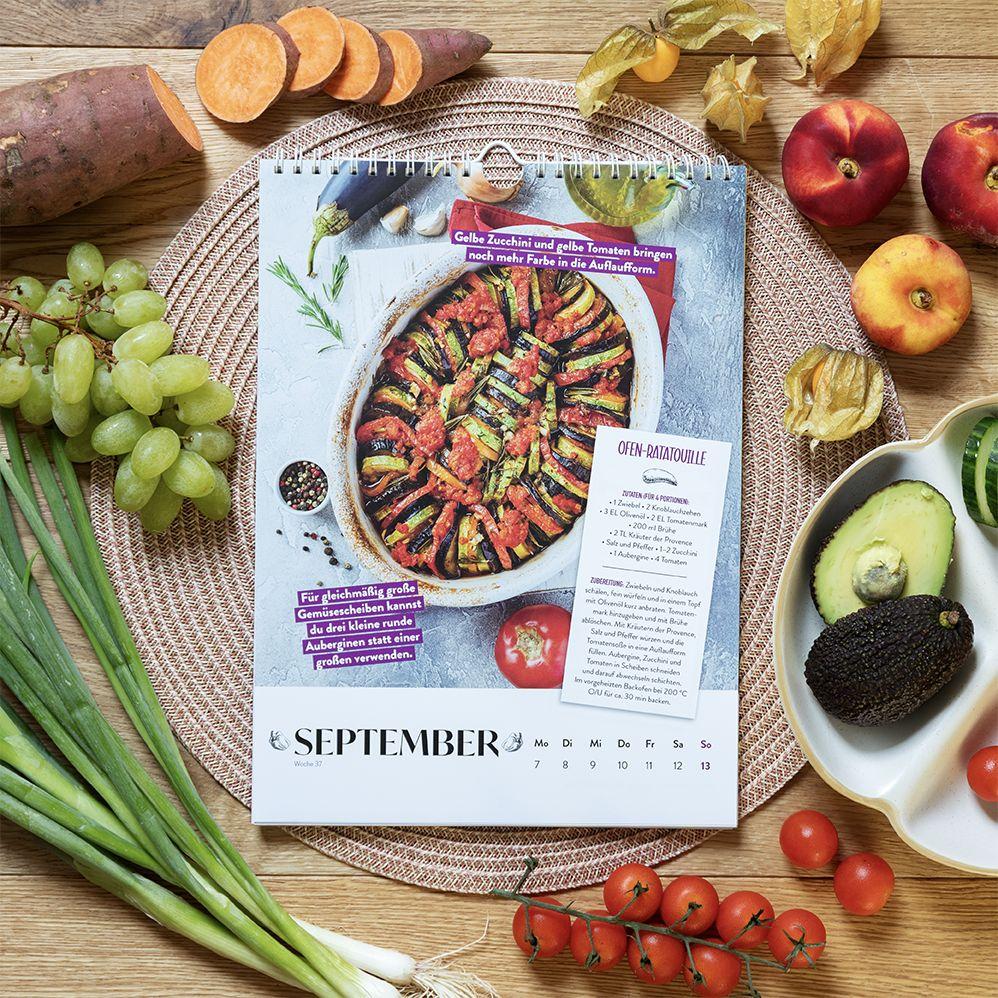 Beispielinhalt (Bild) Wochenkalender 2026: Obst und Gemüse haben immer Saison