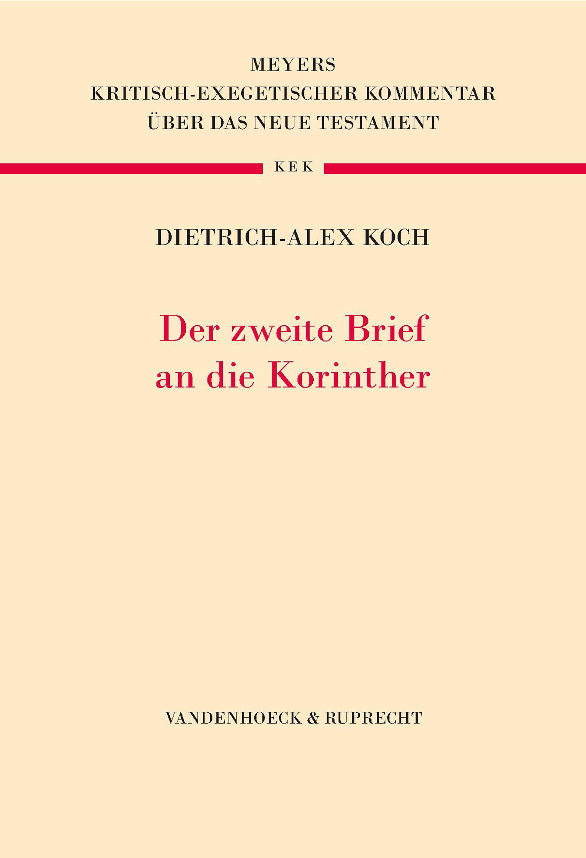 Vorderes Coverbild Der Zweite Korintherbrief