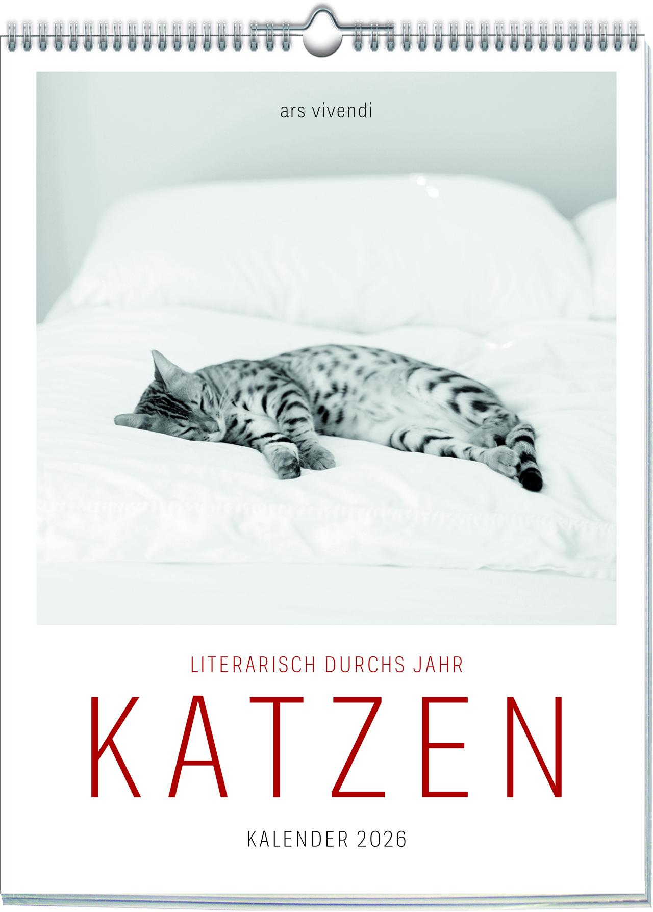 Vorderes Coverbild Katzen - Literarisch durchs Jahr 2026