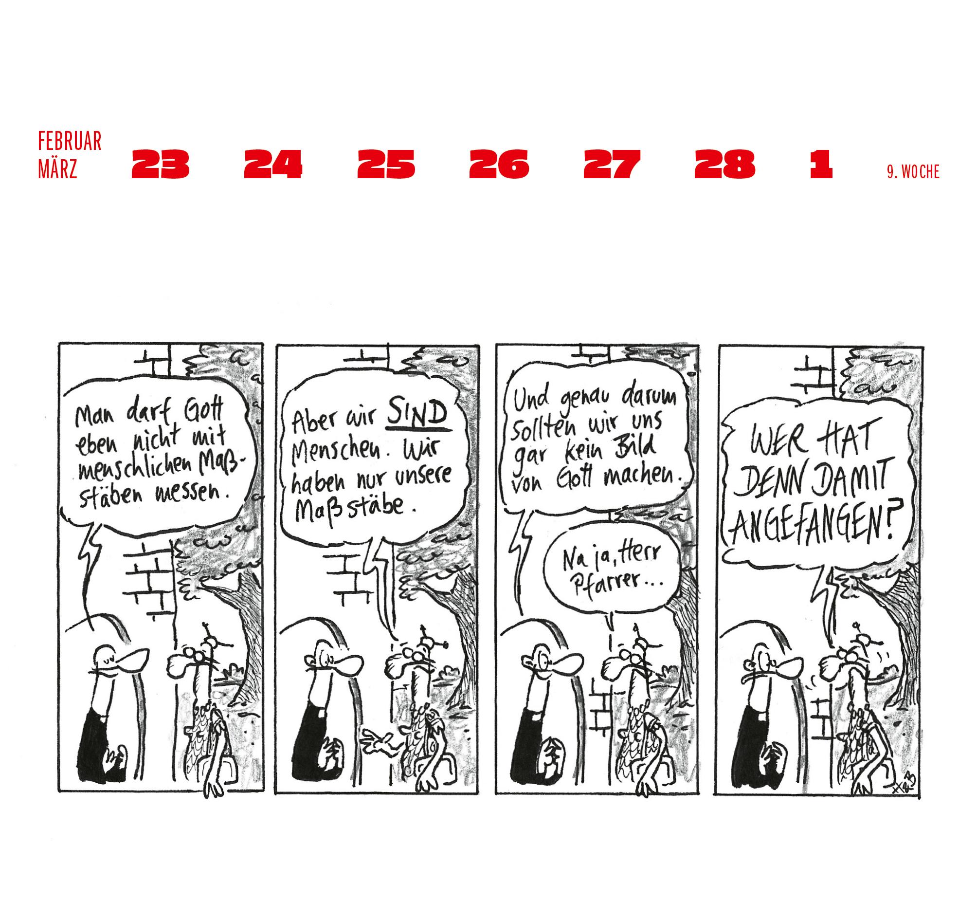 Beispielinhalt (Bild) Hauck & Bauer Postkartenkalender 2026