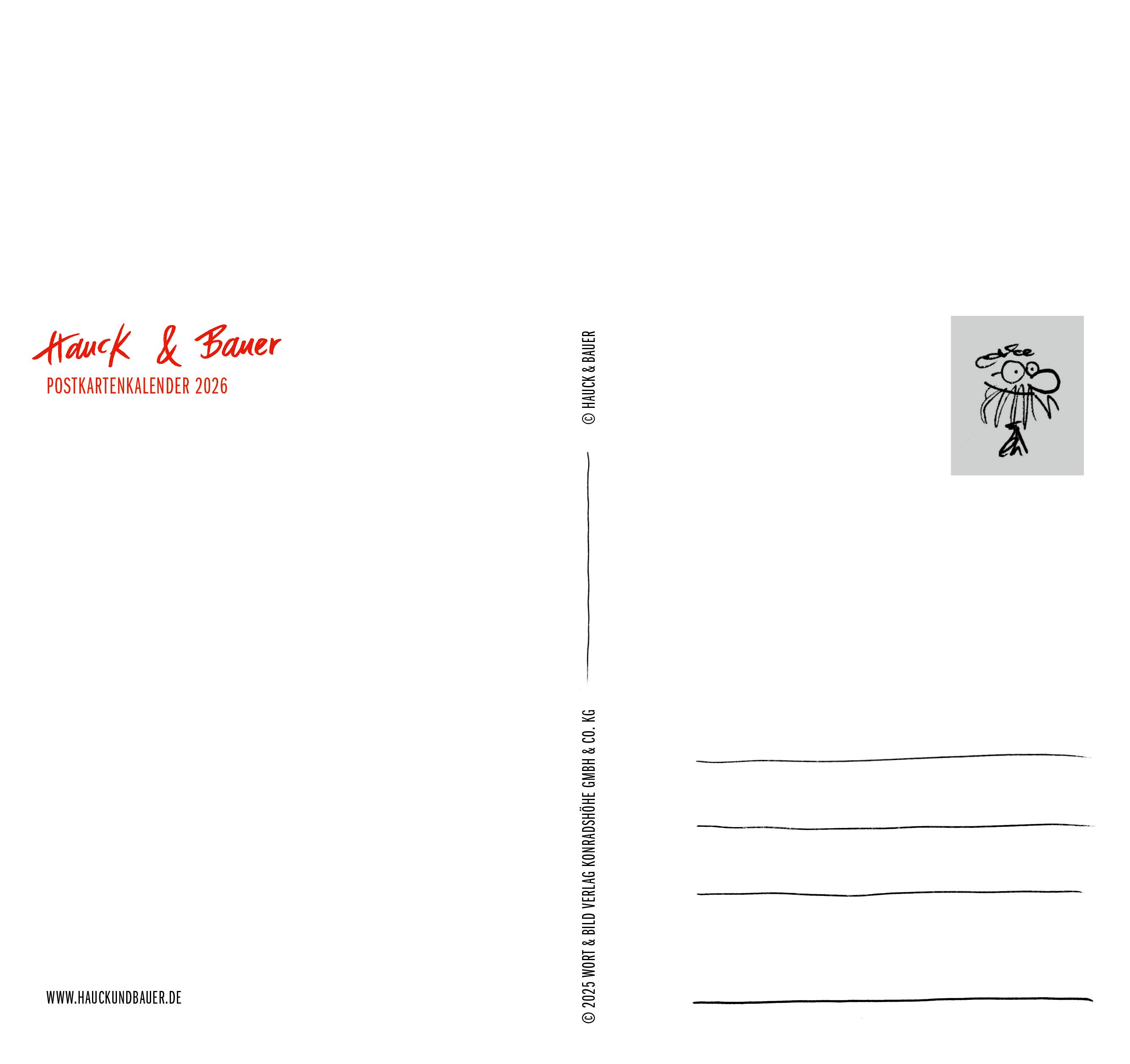 Beispielinhalt (Bild) Hauck & Bauer Postkartenkalender 2026