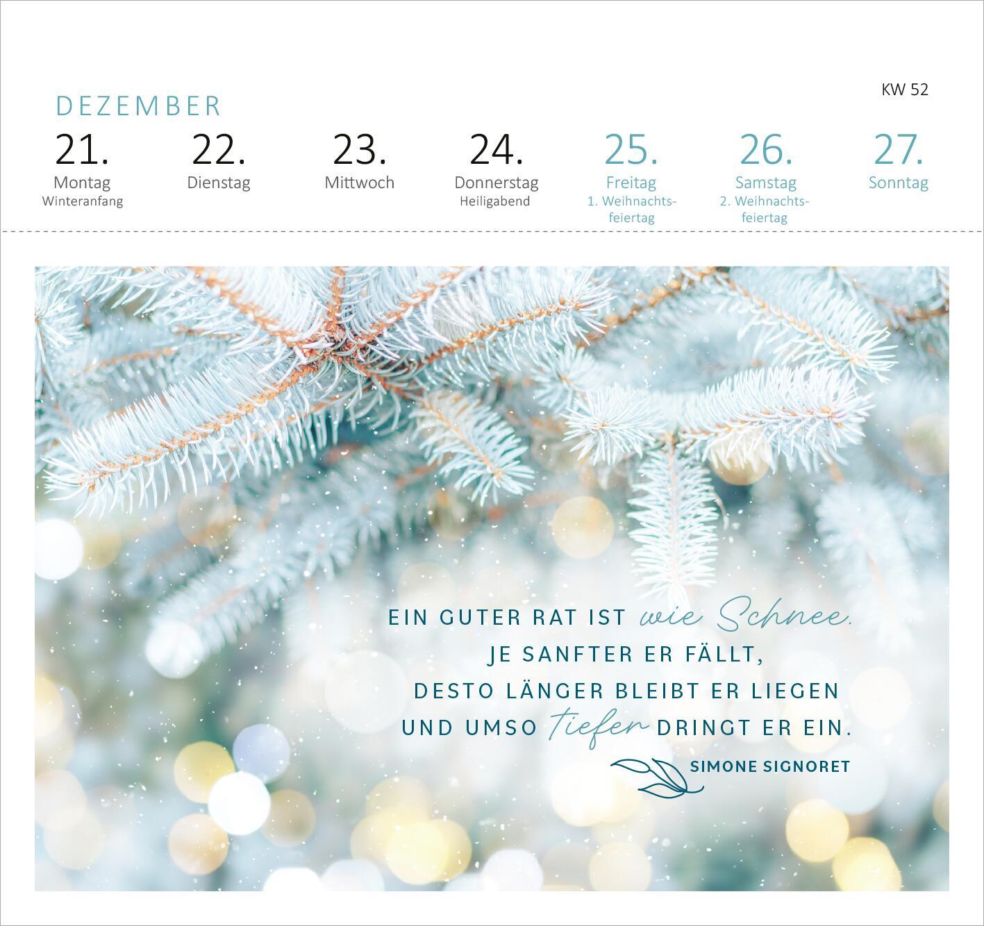 Beispielinhalt (Bild) Postkartenkalender 365 Tage Sonne im Herzen 2026