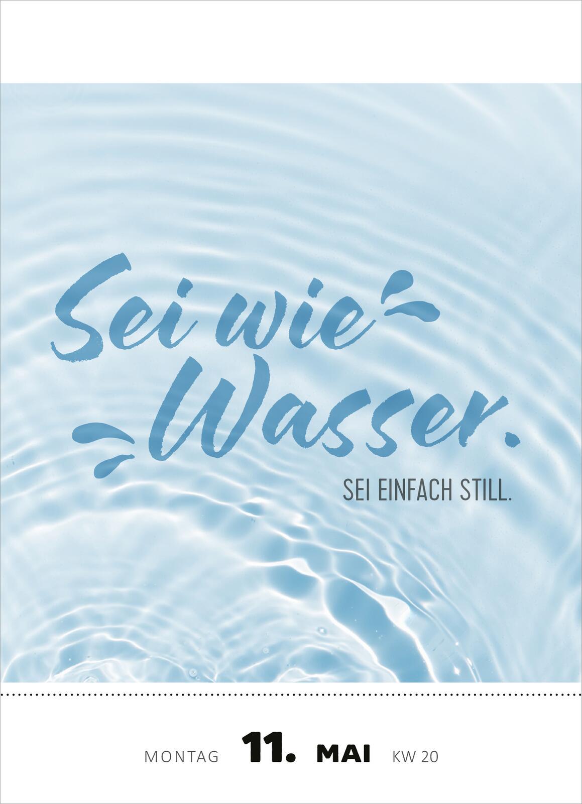 Beispielinhalt (Bild) Abreißkalender Was du heute kannst entkorken, das verschiebe nicht auf morgen. 2026