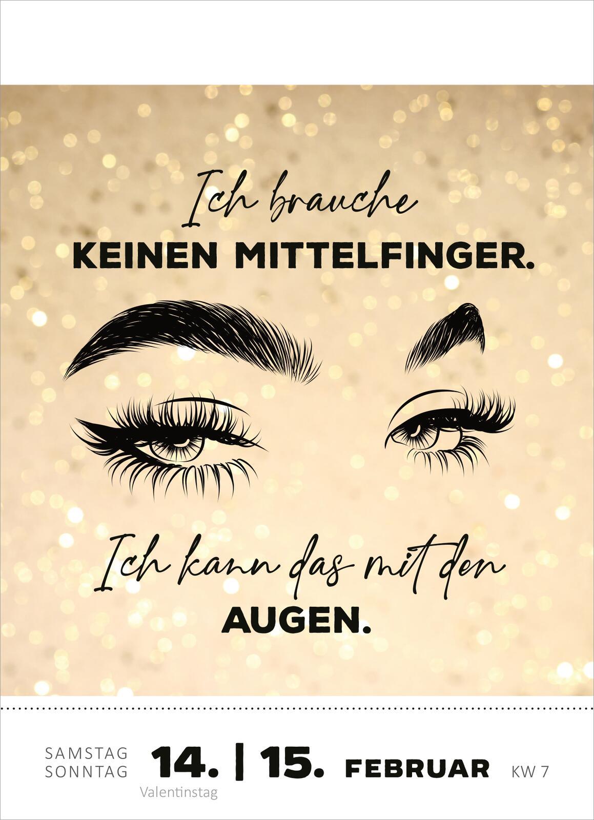 Beispielinhalt (Bild) Abreißkalender Was du heute kannst entkorken, das verschiebe nicht auf morgen. 2026