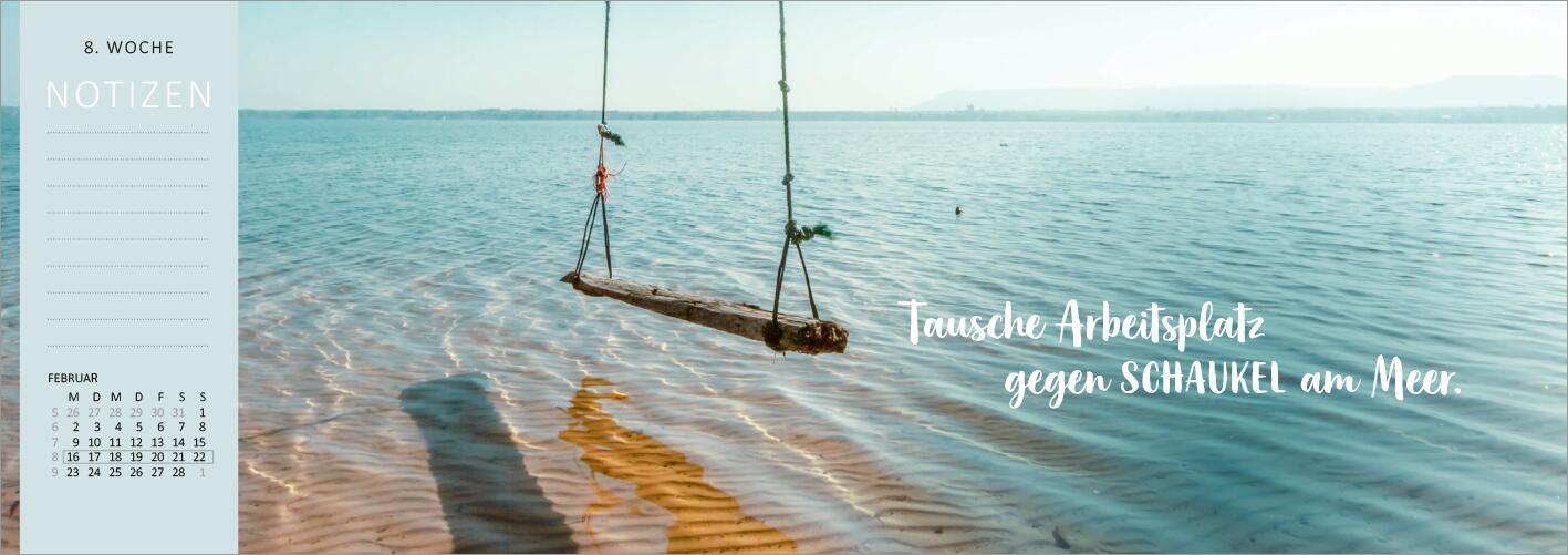 Beispielinhalt (Bild) Tischkalender Sehnsucht nach Meer 2026