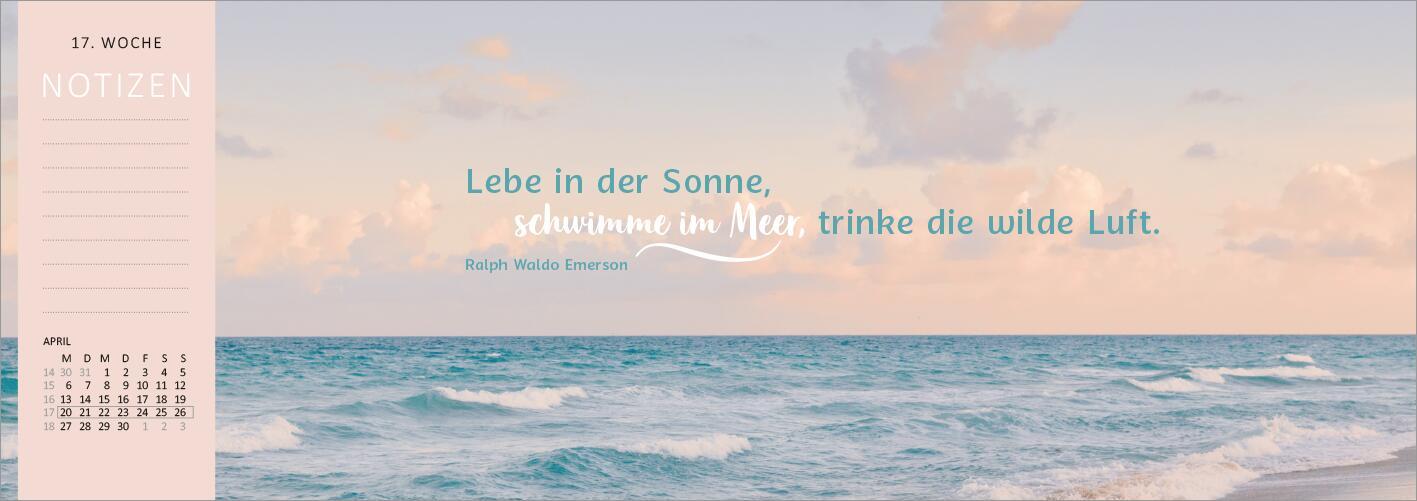 Beispielinhalt (Bild) Tischkalender Sehnsucht nach Meer 2026