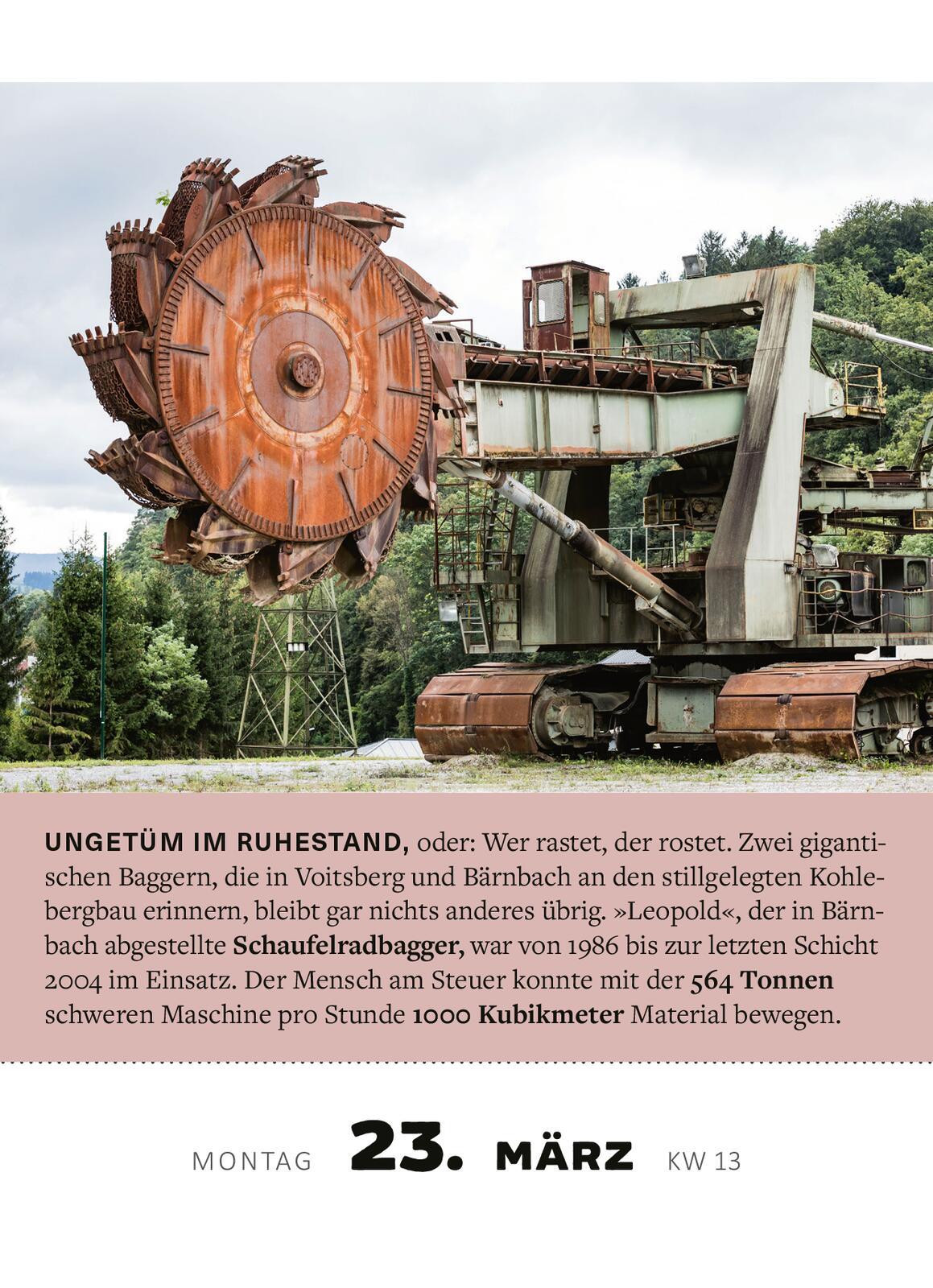 Beispielinhalt (Bild) Abreißkalender Lost Places 2026
