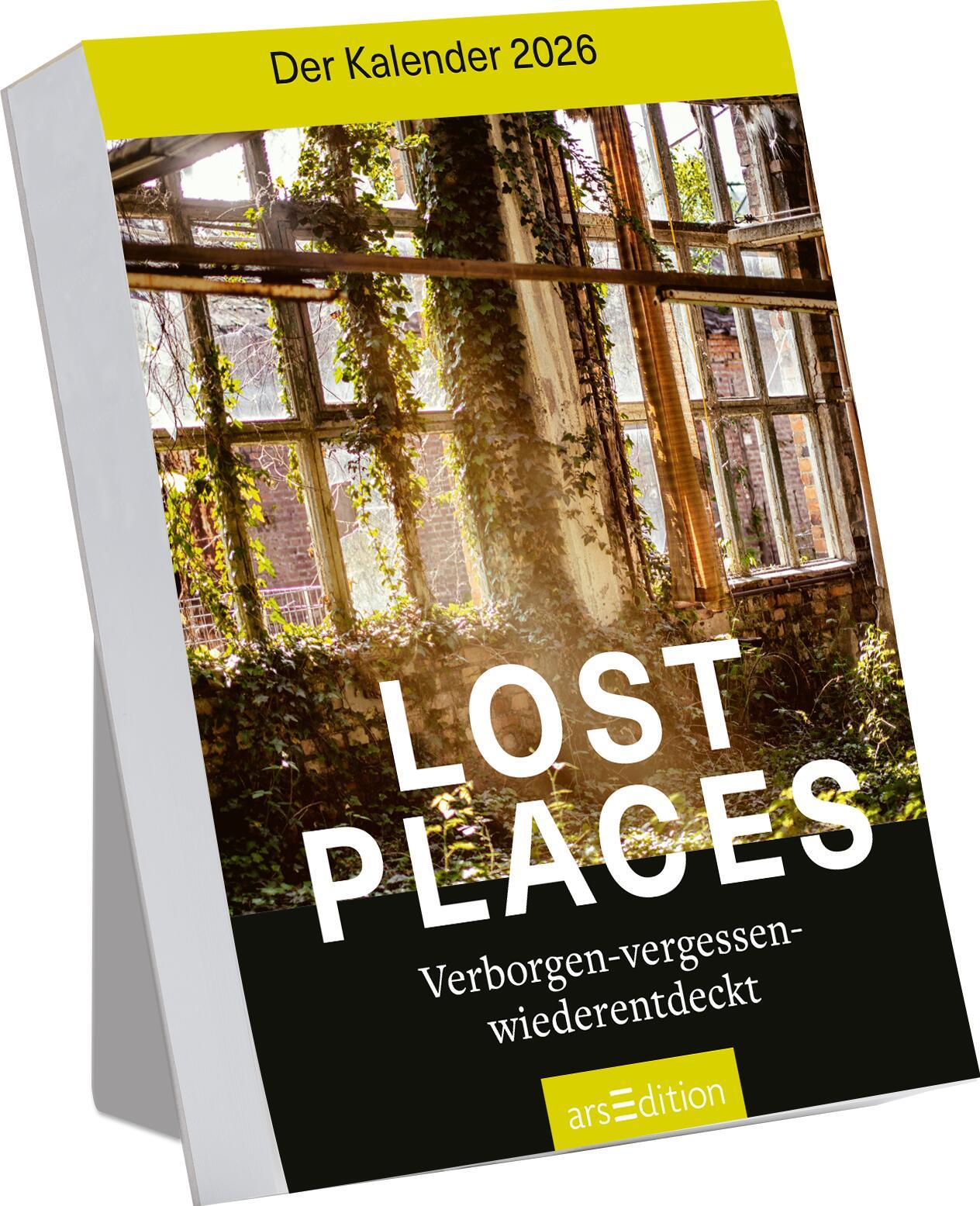 Vorderes Coverbild Abreißkalender Lost Places 2026