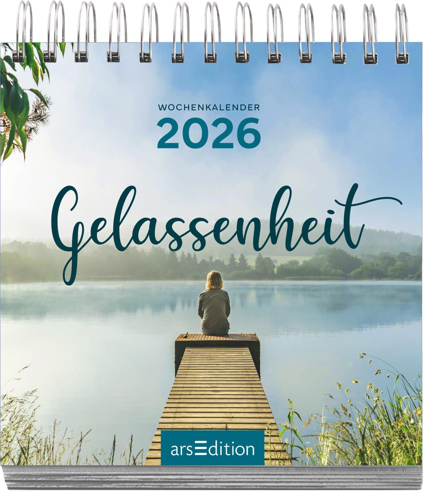 Beispielinhalt (Bild) Mini-Wochenkalender Gelassenheit 2026