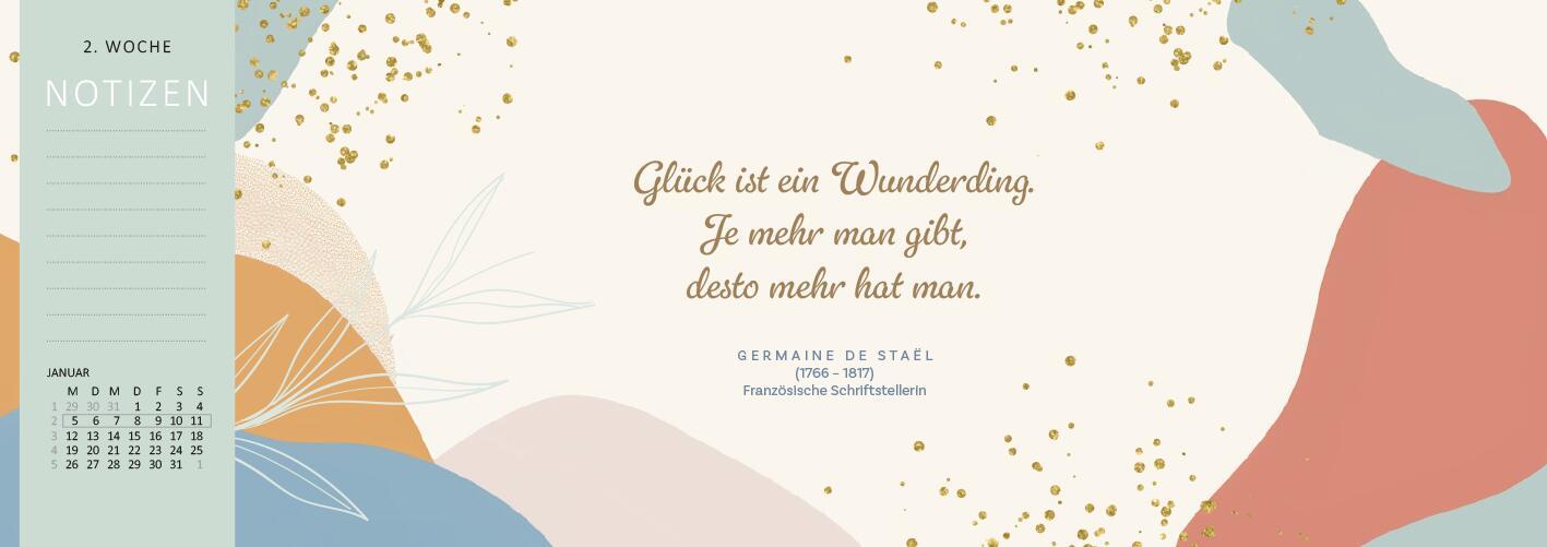 Beispielinhalt (Bild) Tischkalender Kluge Frauen, die die Welt und uns inspirieren 2026
