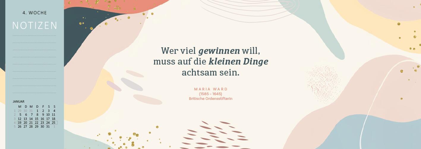 Beispielinhalt (Bild) Tischkalender Kluge Frauen, die die Welt und uns inspirieren 2026