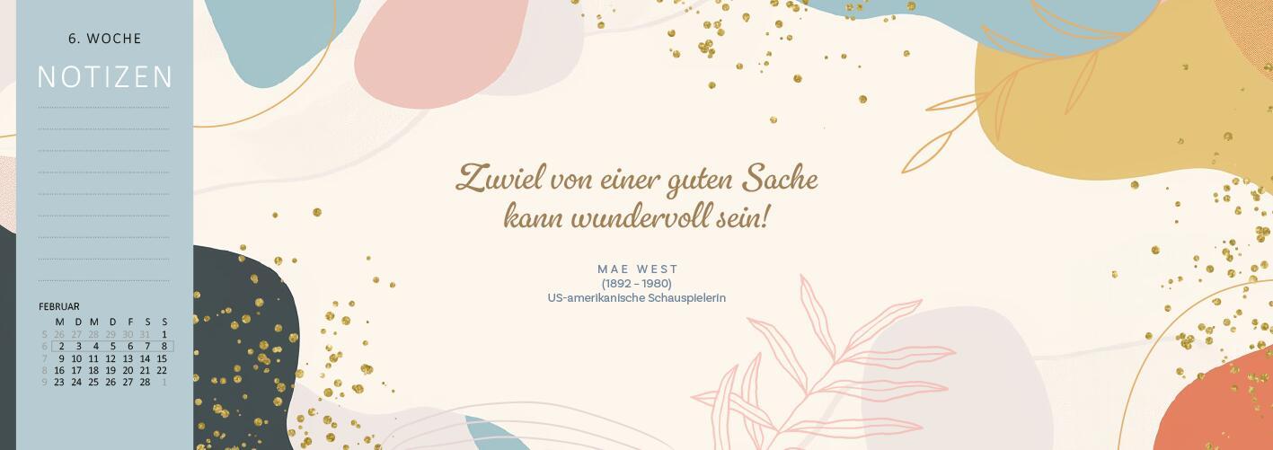 Beispielinhalt (Bild) Tischkalender Kluge Frauen, die die Welt und uns inspirieren 2026