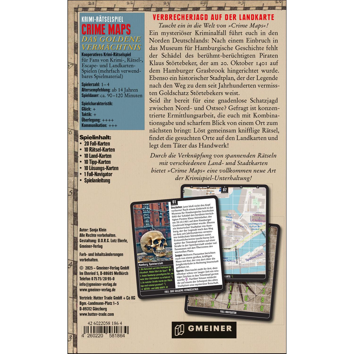 Beispielinhalt (Bild) Crime Maps - Das goldene Vermächtnis