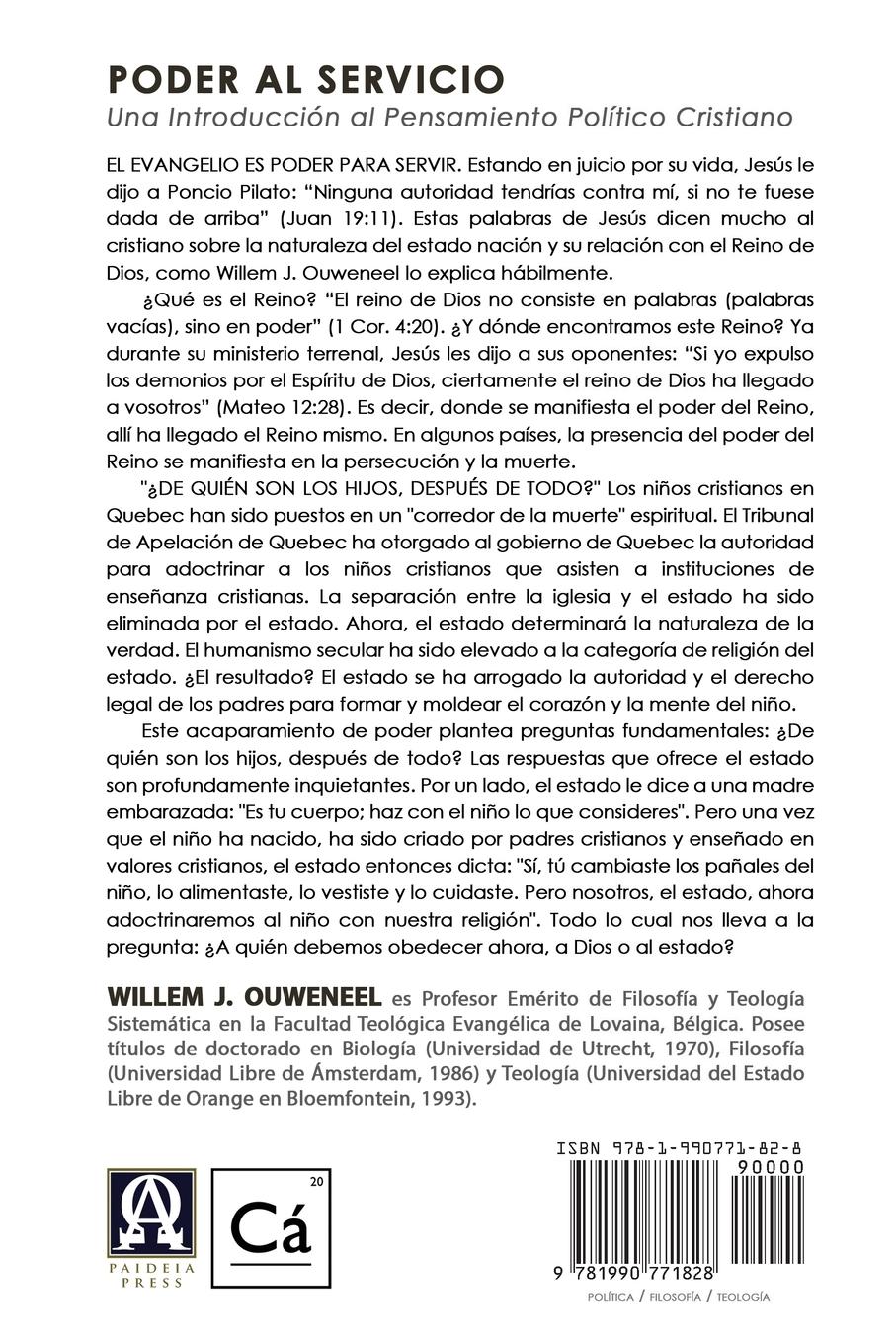 Rückseitencover Poder al servicio
