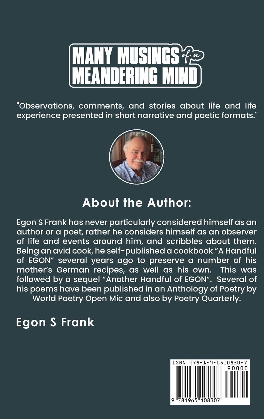 Rückseitencover Many Musings of a Meandering Mind