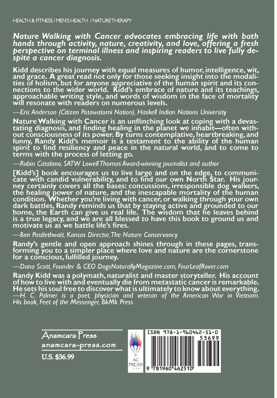Rückseitencover Nature Walking With Cancer