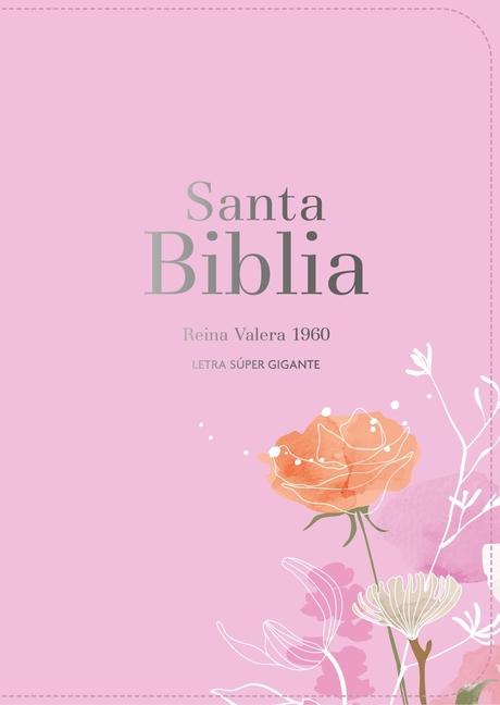 Vorderes Coverbild Biblia Rvr 1960 Letra Súper Gigante Símil Piel Rosa (Bible Rvr 1960 Super Giant Print Leatherlike Pink (Spanish Edition)