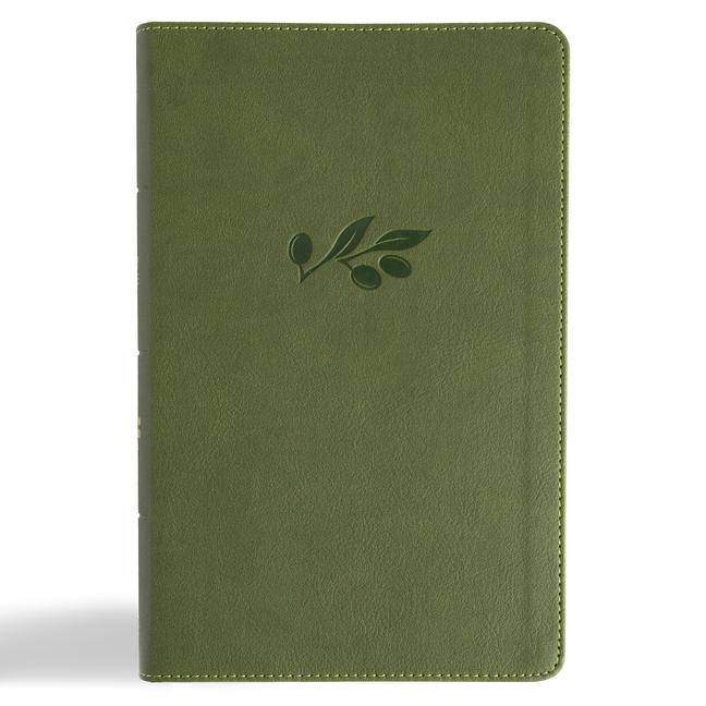 Vorderes Coverbild CSB Single-Column Personal Size Reference Bible, Olive Leathertouch