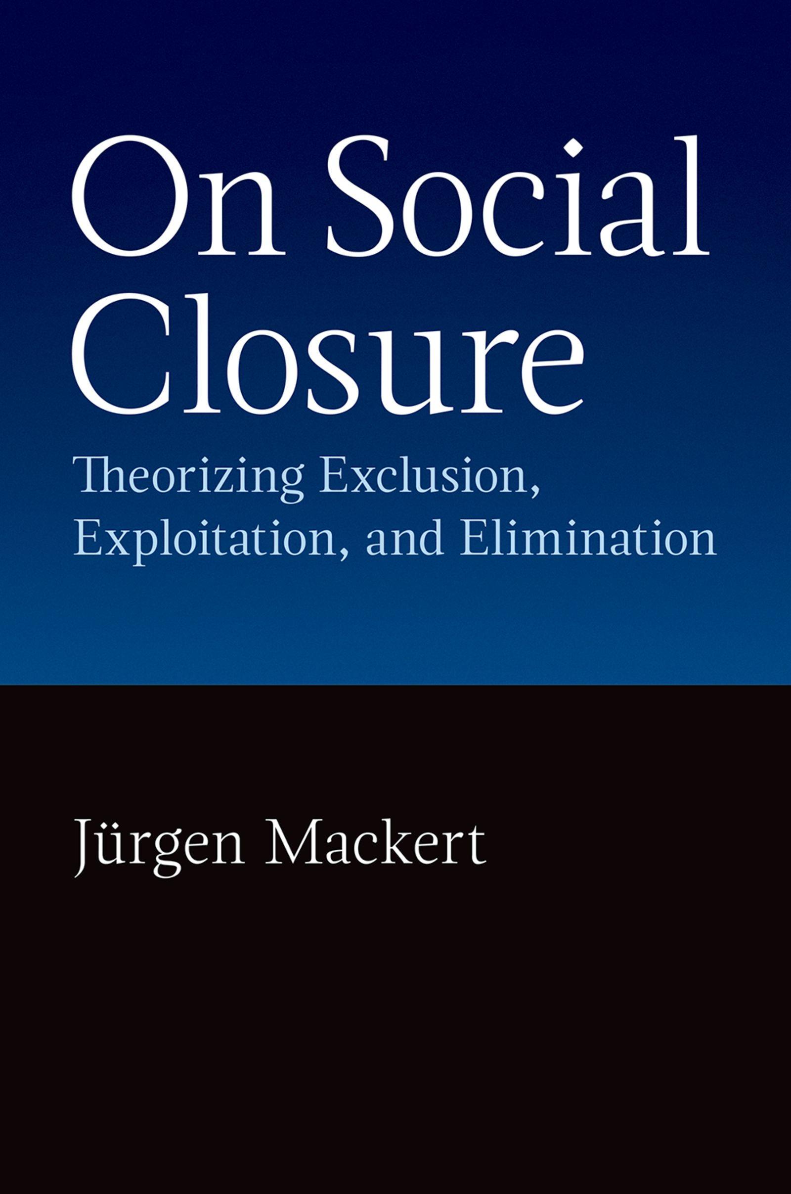 Vorderes Coverbild On Social Closure