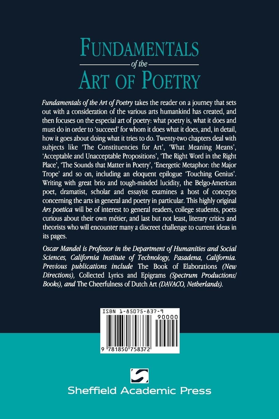 Rückseitencover Fundamentals of the Art of Poetry
