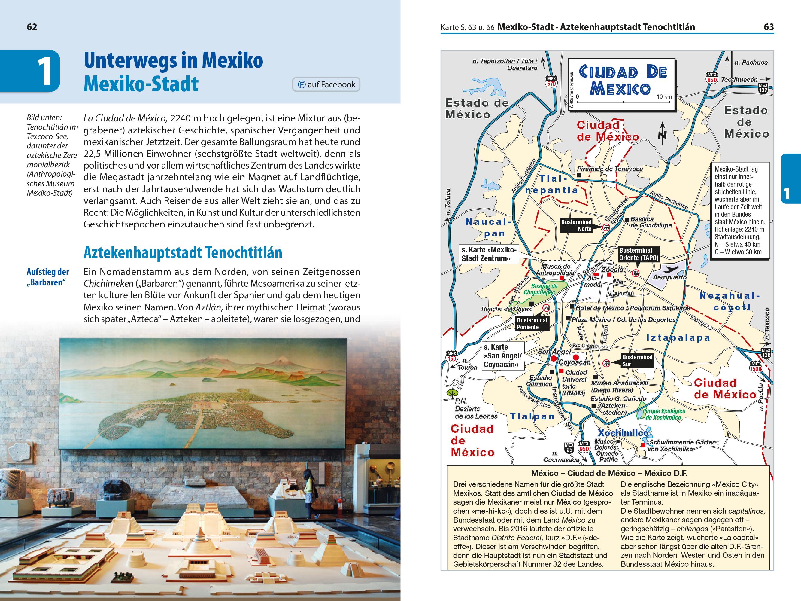 Beispielinhalt (Bild) Reise Know-How Reiseführer Mexiko kompakt