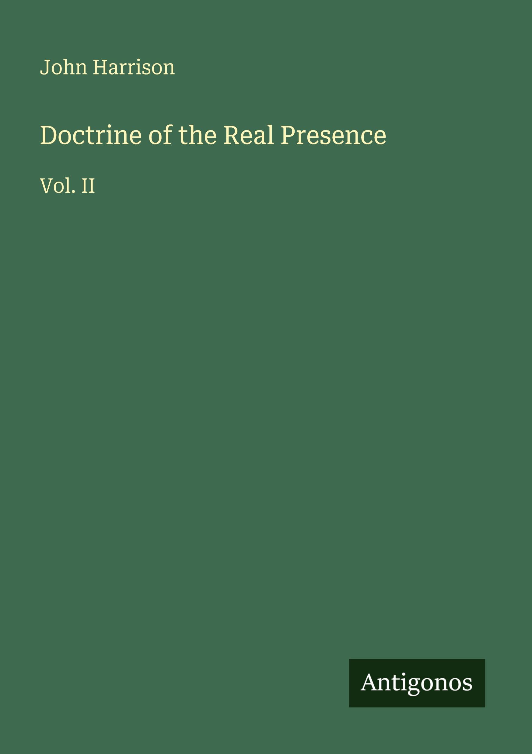 Vorderes Coverbild Doctrine of the Real Presence