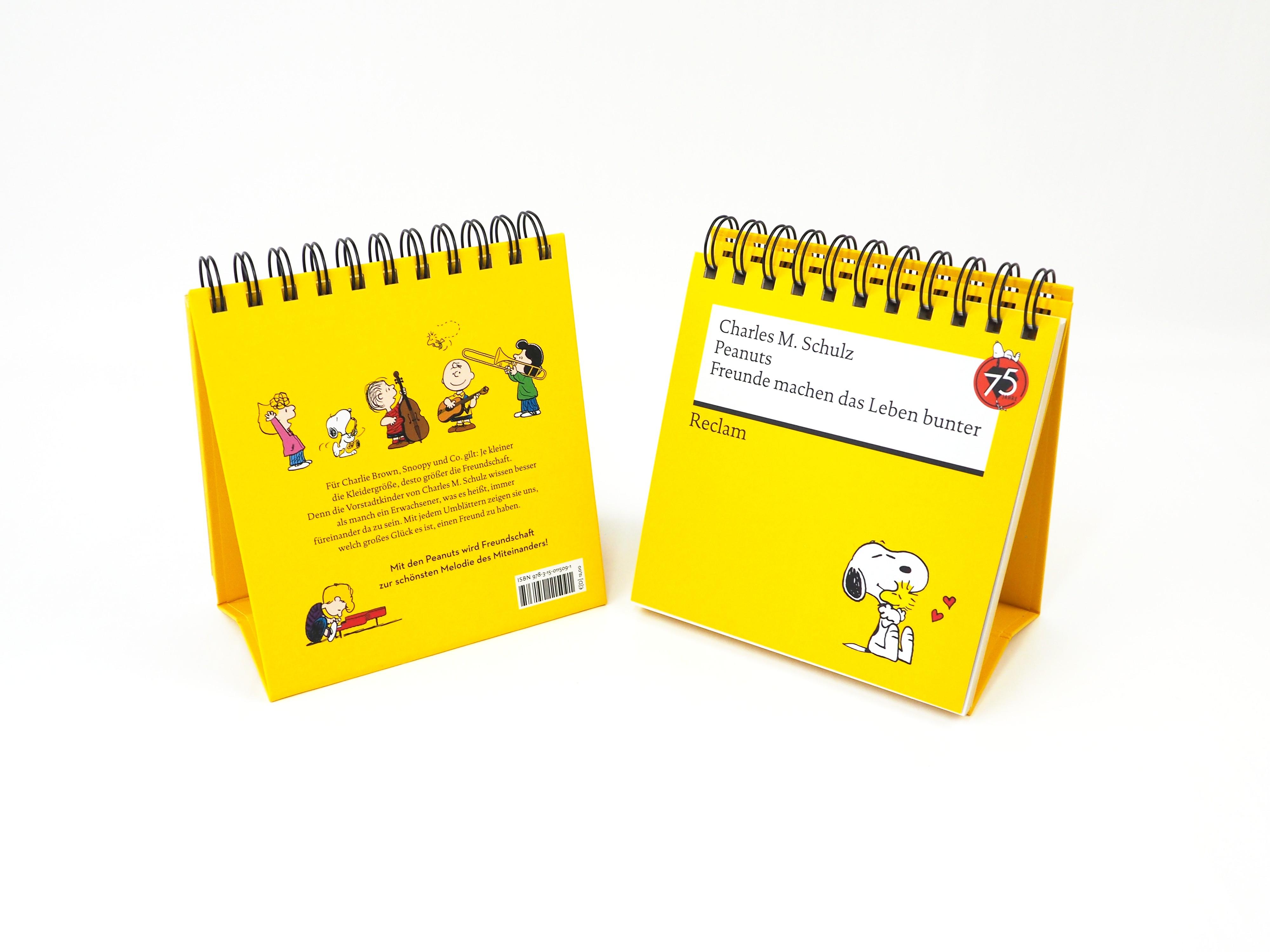 Beispielinhalt (Bild) Peanuts. Freunde machen das Leben bunter (Tischaufsteller)