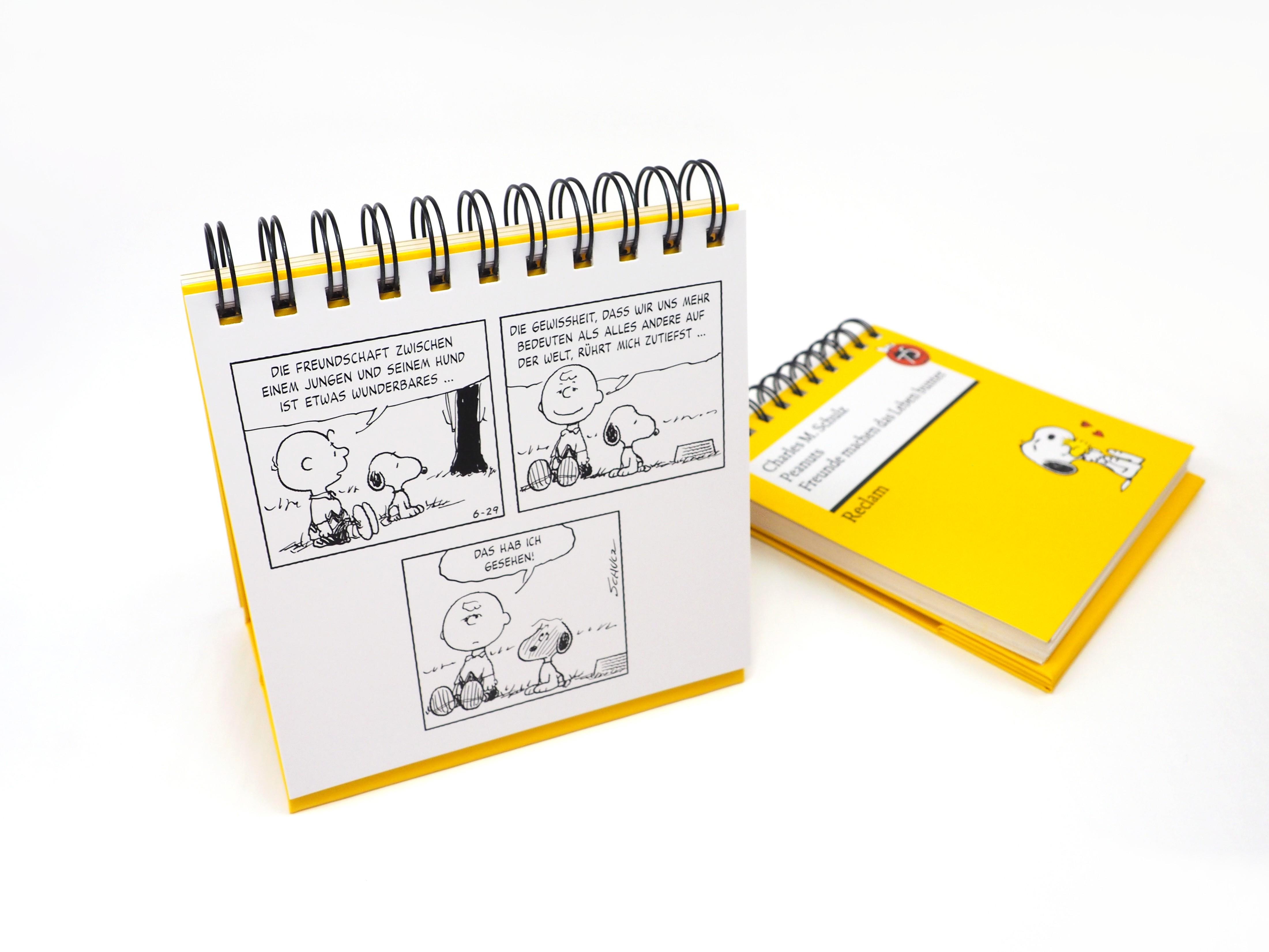 Beispielinhalt (Bild) Peanuts. Freunde machen das Leben bunter (Tischaufsteller)