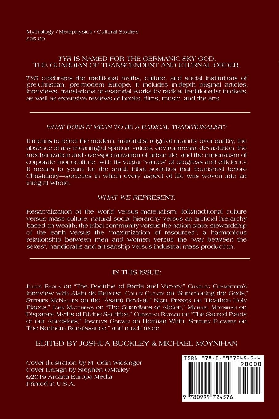 Rückseitencover TYR Myth-Culture-Tradition Vol. 2