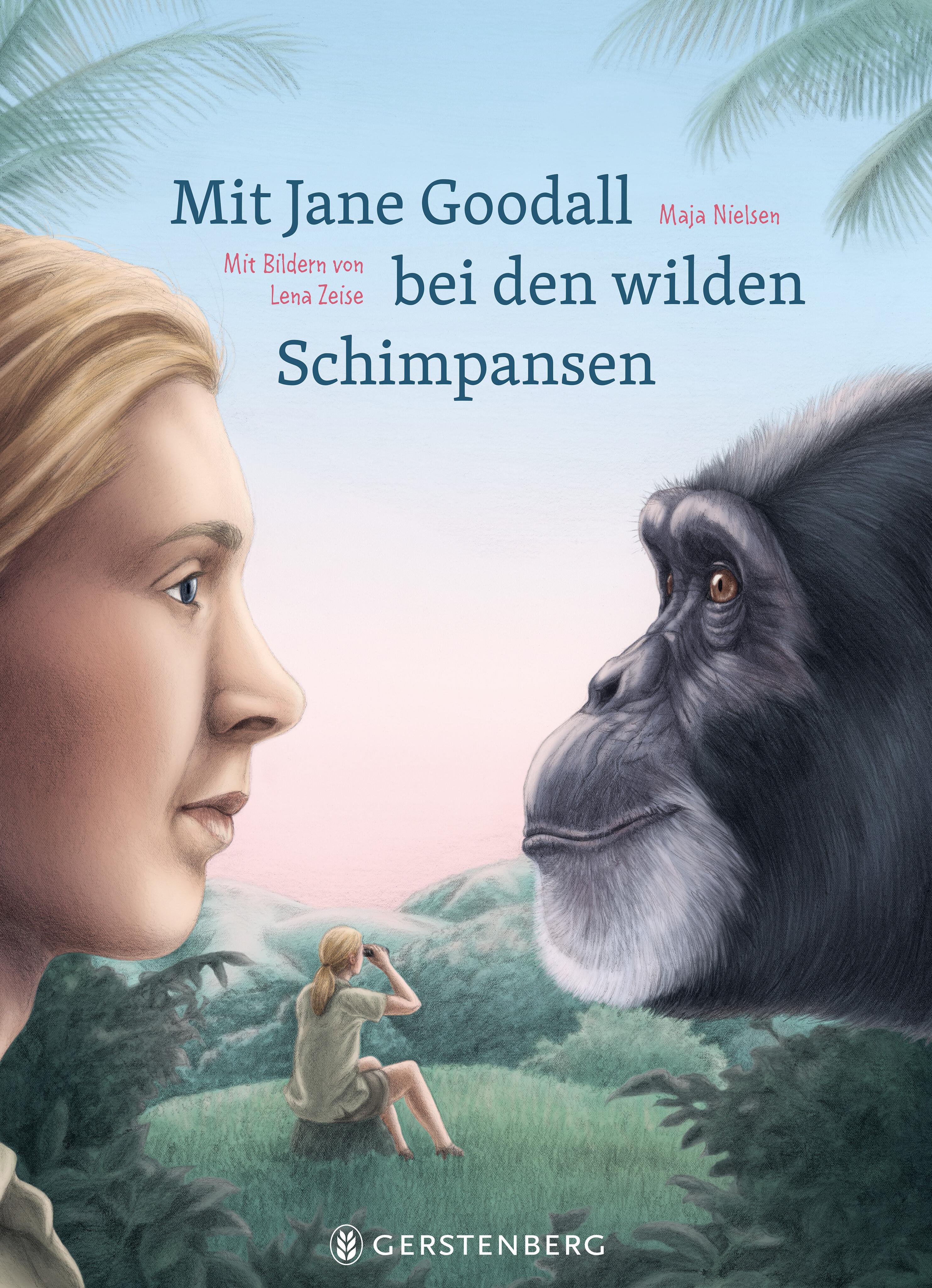 Vorderes Coverbild Mit Jane Goodall bei den wilden Schimpansen
