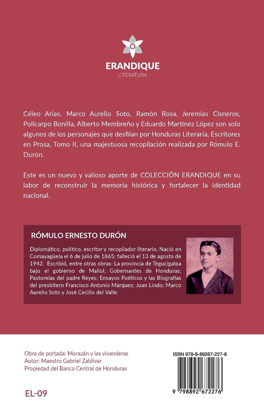 Rückseitencover Honduras Literaria