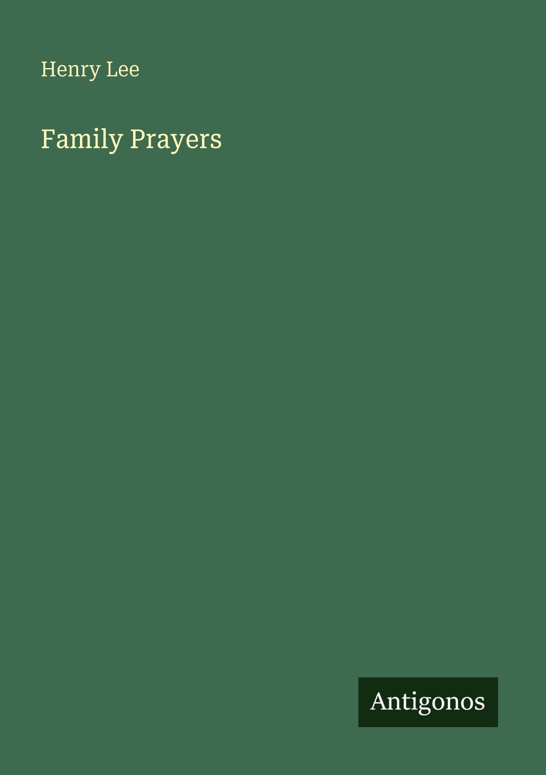 Vorderes Coverbild Family Prayers