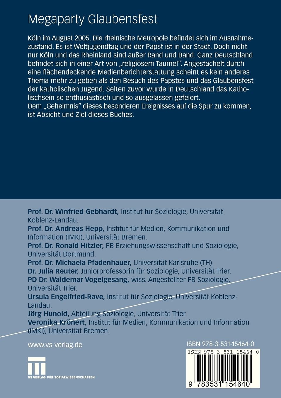 Rückseitencover Megaparty Glaubensfest