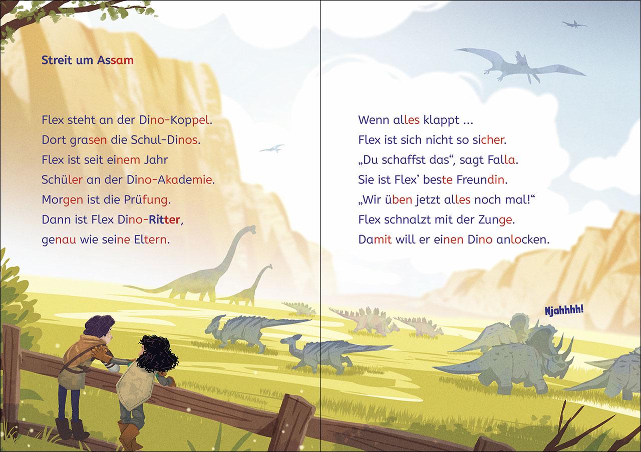 Beispielinhalt (Bild) Leselöwen 2. Klasse - Vorsicht, T-Rex!