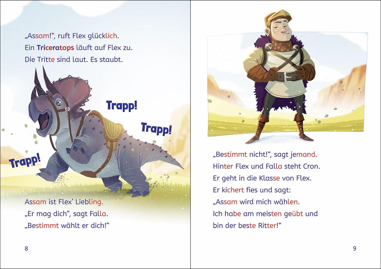 Beispielinhalt (Bild) Leselöwen 2. Klasse - Vorsicht, T-Rex!