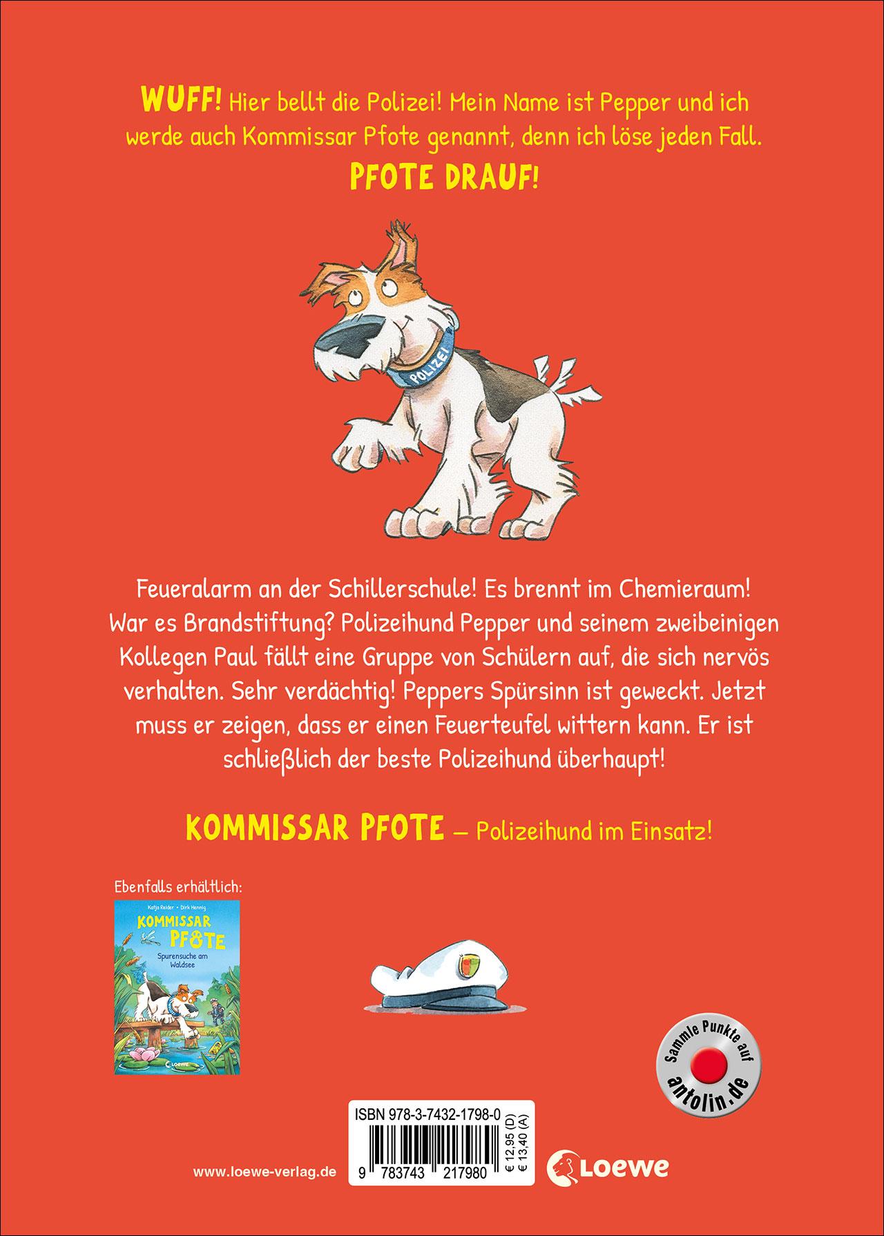 Rückseitencover Kommissar Pfote (Band 8) - Jagd nach dem Feuerteufel