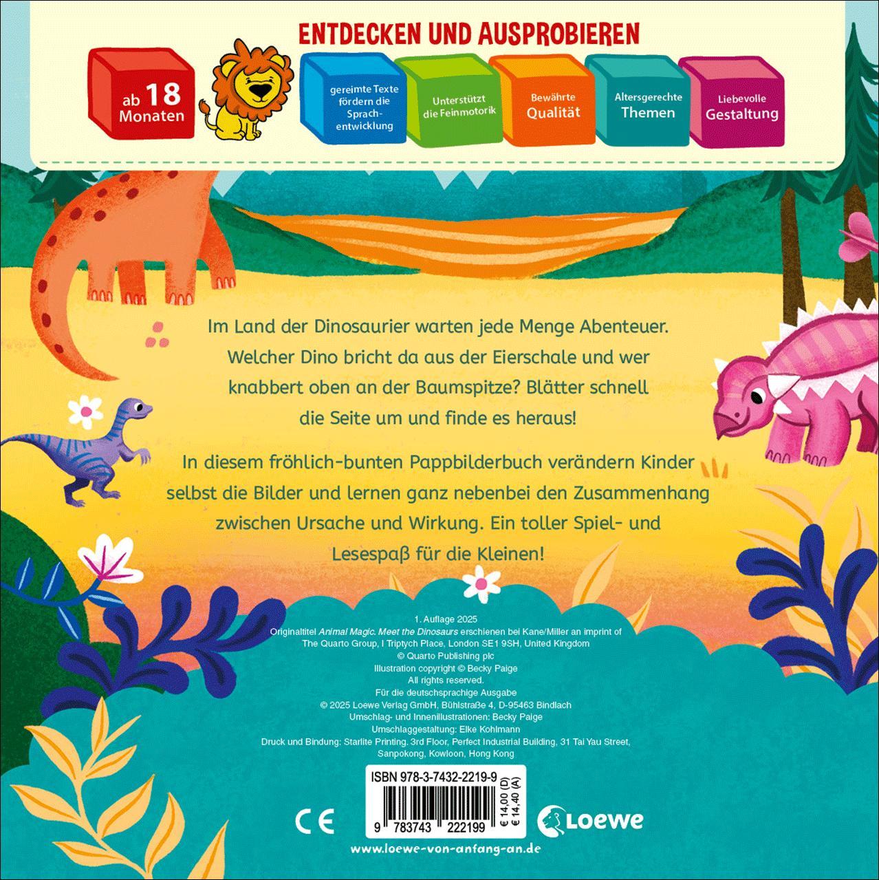 Rückseitencover Schau mal, was passiert! Dinosaurier