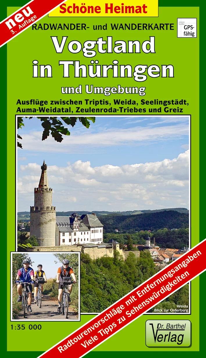 Vorderes Coverbild Radwander- und Wanderkarte Vogtland in Thüringen und Umgebung