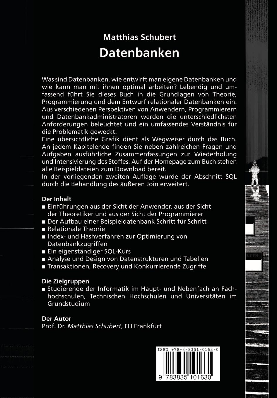 Rückseitencover Datenbanken