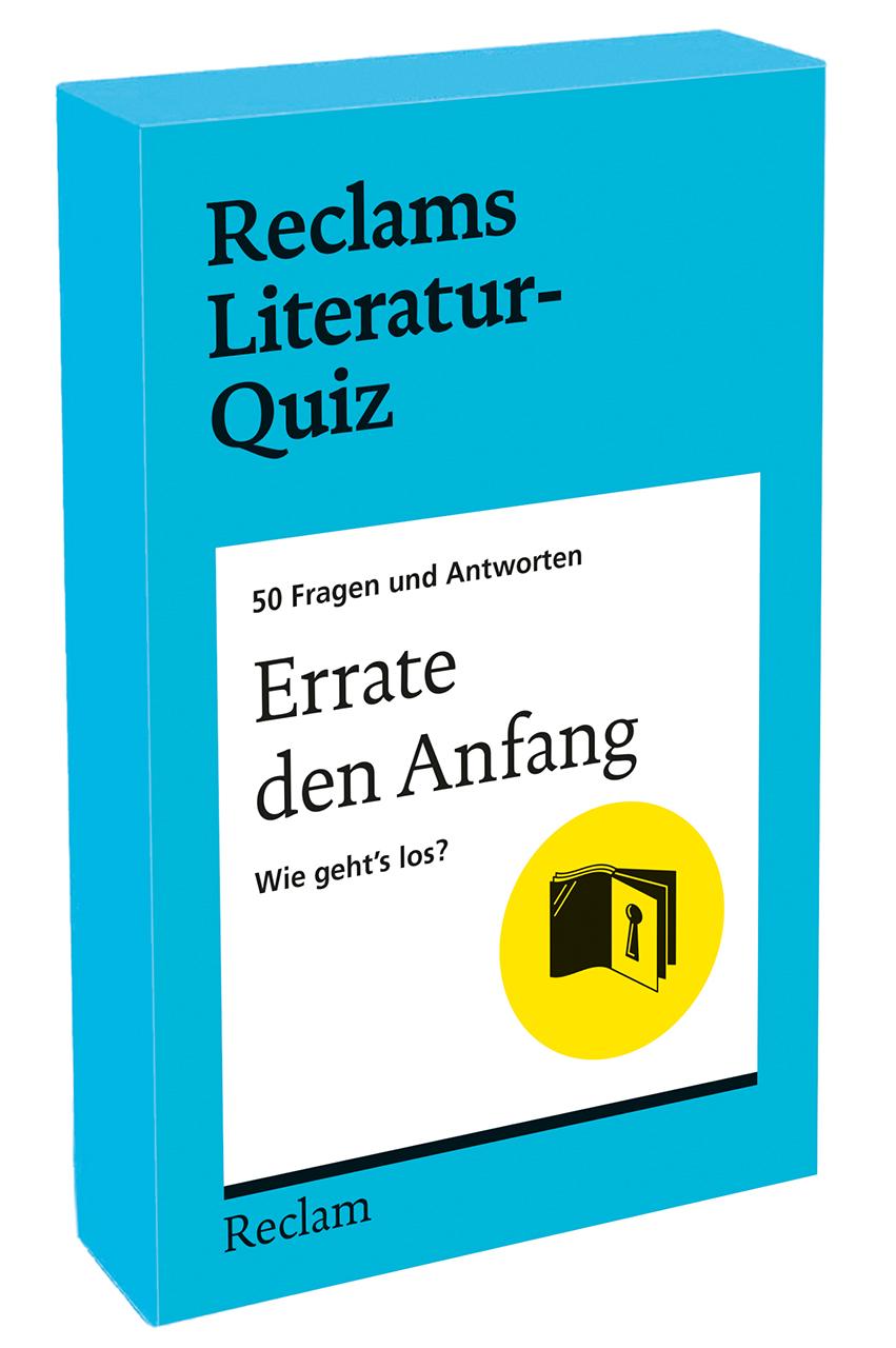 Vorderes Coverbild Errate den Anfang. Wie geht's los? 50 Fragen und Antworten für Büchermenschen