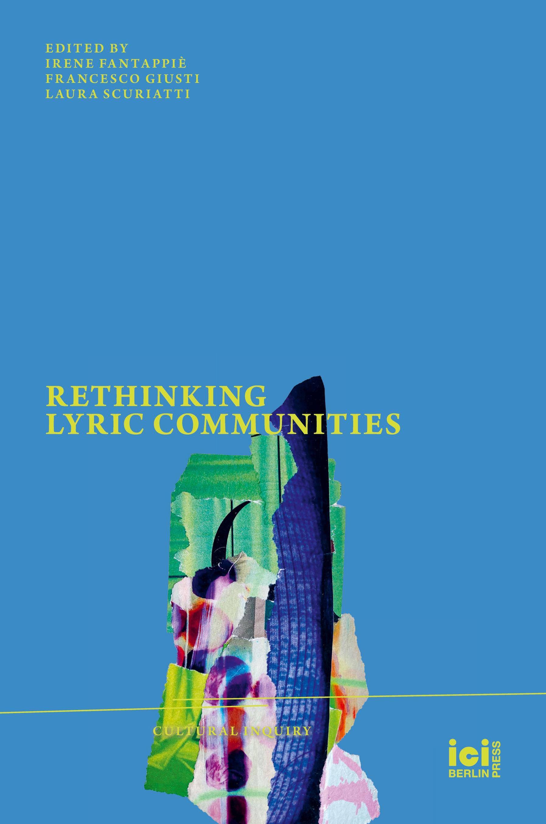 Vorderes Coverbild Rethinking Lyric Communities