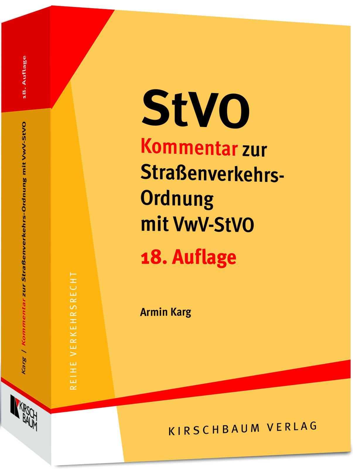Vorderes Coverbild StVO-Kommentar zur Straßenverkehrs-Ordnung mit VwV-StVO