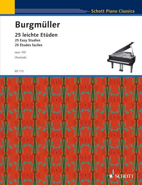 Vorderes Coverbild 25 Etüden, opus 100 für Klavier