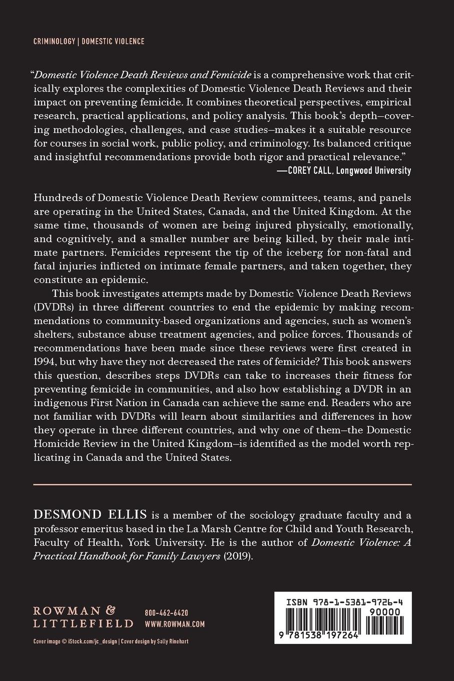 Rückseitencover Domestic Violence Death Reviews and Femicide