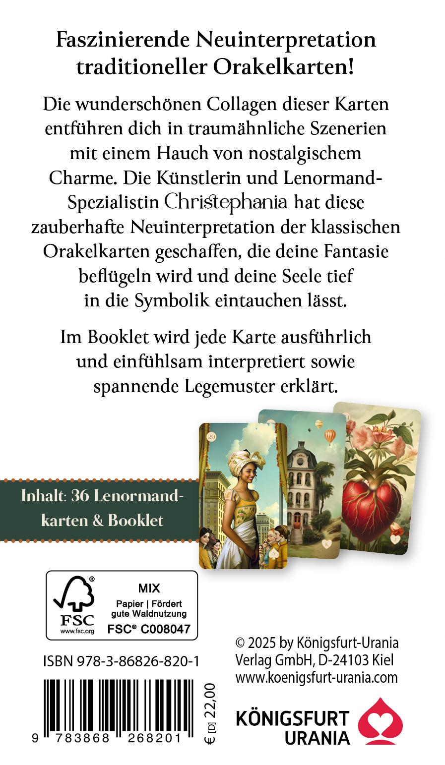 Rückseitencover Christephania Lenormand - 36 Karten & Booklet