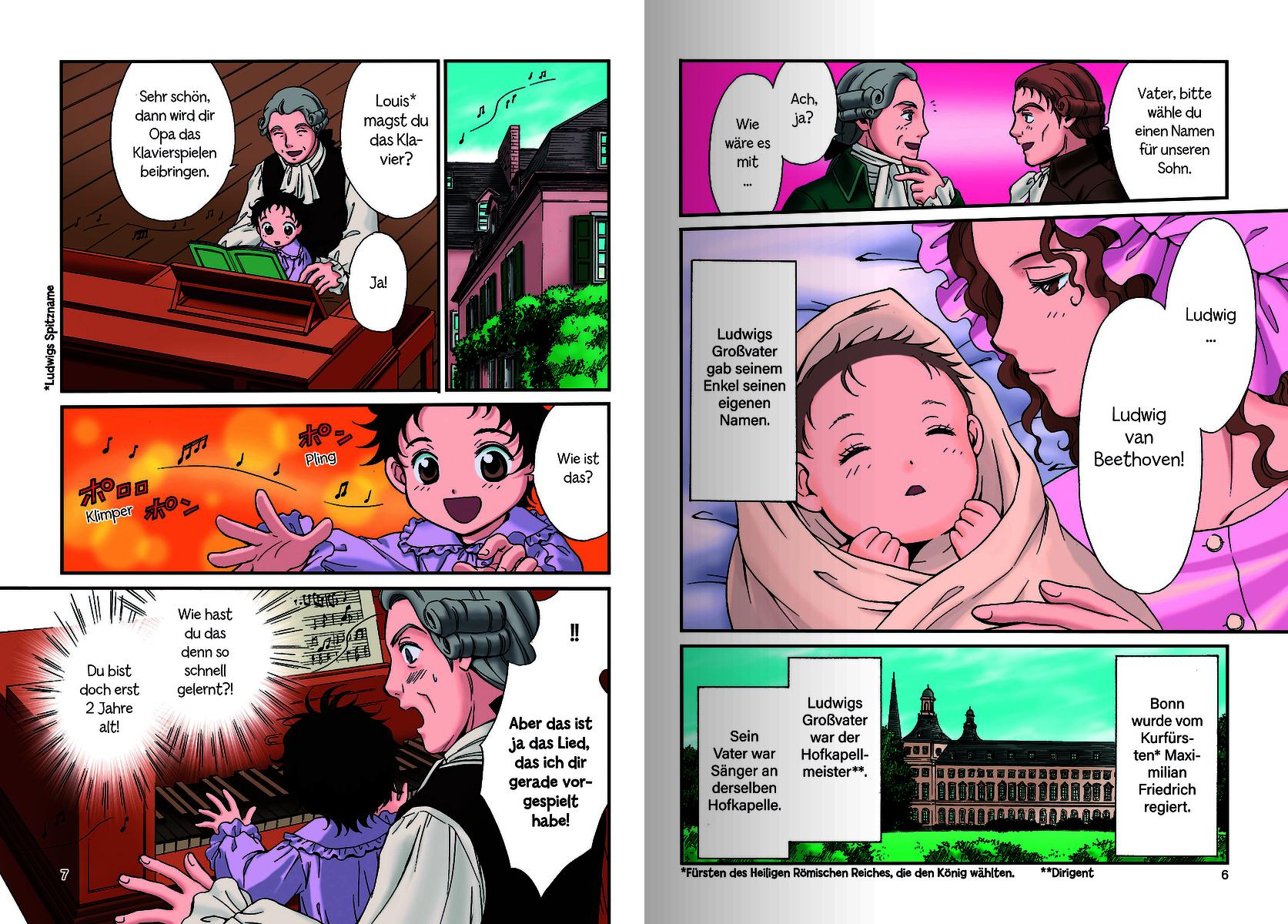 Beispielinhalt (Bild) MANGA-Biografien - Beethoven