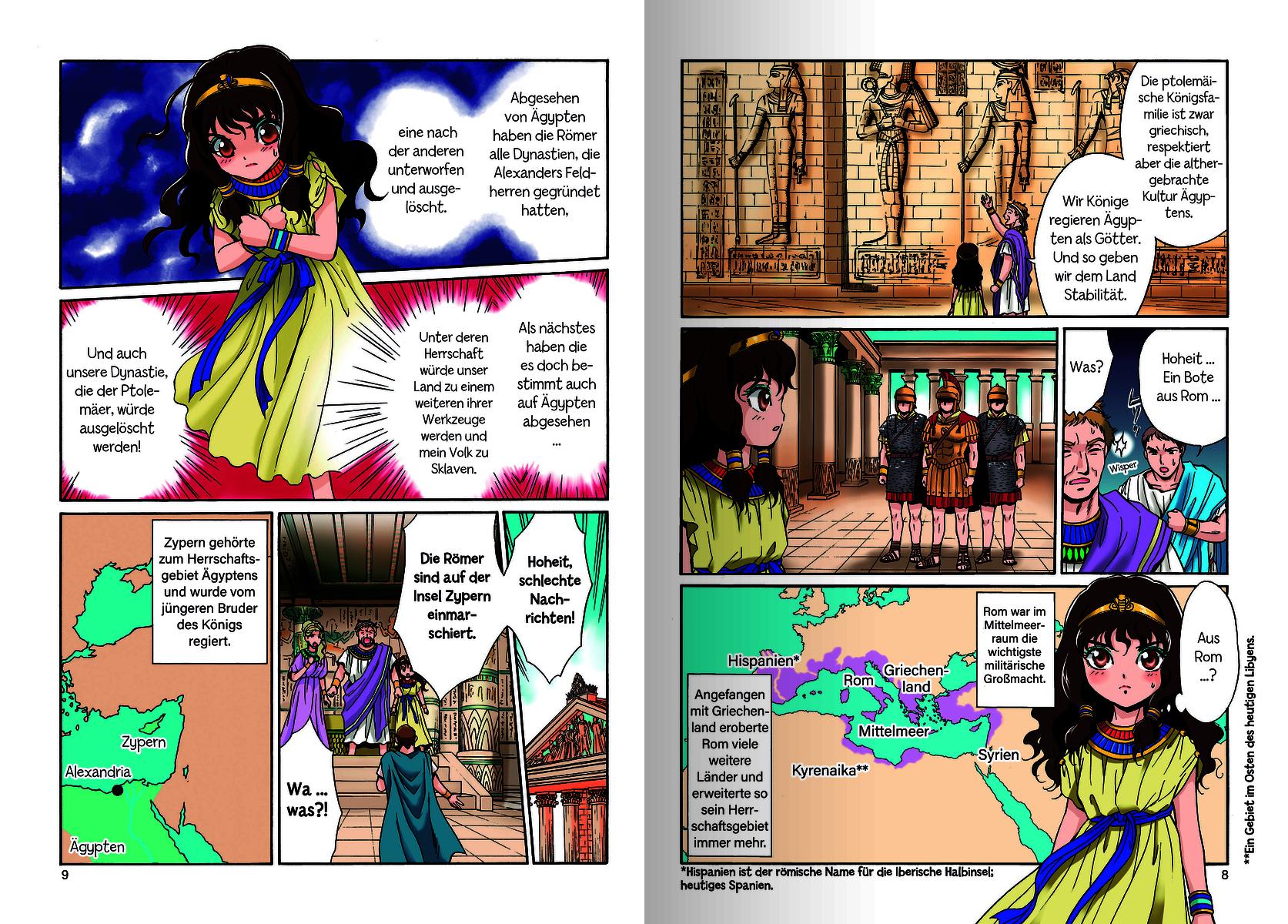 Beispielinhalt (Bild) MANGA-Biografien - Kleopatra